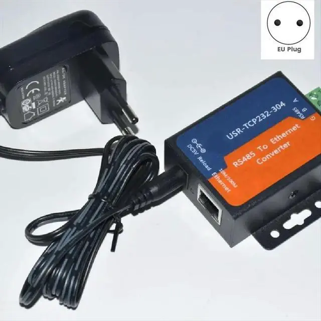 Alt view image 6 of 6 - Modbus Serial Port RS485 to Ethernet Converter Server USR-TCP232-304 Data Transmission DHCP/DNS Supported EU PLUG