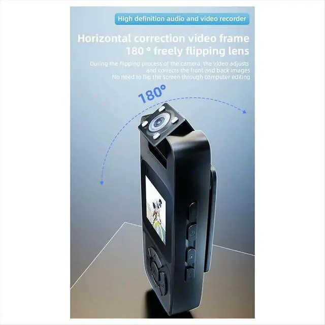 Alt view image 5 of 6 - Camera 4K HD Digital Video Recorder Back Clip Body Cam Night Vision Sports Miniature Camcorder
