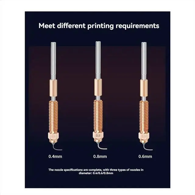 Alt view image 4 of 5 - Hotend Kit for Creality K2 Plus Ceramic Heating Block Replacement Hot End for 3D Printer Parts Quick-Swap Nozzle 0.4mm