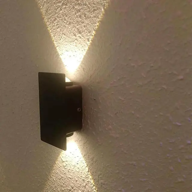 Alt view image 6 of 6 - LED Indoor Outdoor Wall Lamps Up and Down Wall Lights Living ROOM Bedroom Wall Scorce Waterproof Ambient Fixtures 12W B