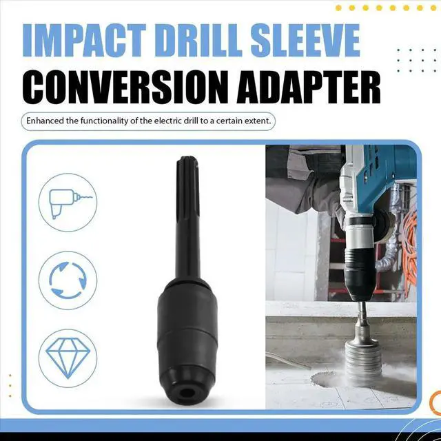 Alt view image 4 of 6 - Five-Hole to Four-Hole Conversion Rod Chuck Black Electric Hammer Converter Conversion Rod Flat