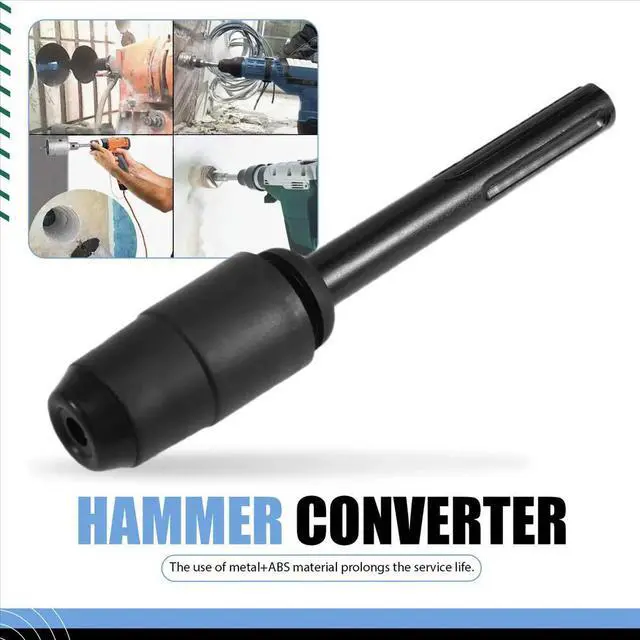 Alt view image 5 of 6 - Five-Hole to Four-Hole Conversion Rod Chuck Black Electric Hammer Converter Conversion Rod Flat