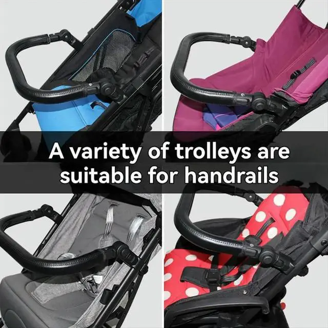 Alt view image 6 of 6 - Stroller Bumper Bar Universal Armrest Stroller Accessories Adjustable Handlebar Baby Pushchair Middle Armrest