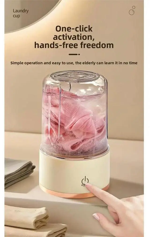 Alt view image 4 of 6 - Laundry Cup Free Installation Mini Underwear Washing Machine Small Socks Underwear Machine