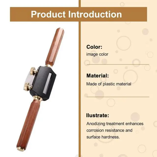 Alt view image 4 of 6 - uyuy Adjustable Two Handed Mini Planer Tool,Aluminum Alloy Woodworking Cutting Plane Hexagonal Handle Manual Wood Planer A