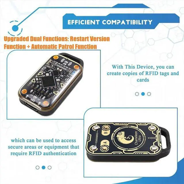 Alt view image 5 of 6 - Upgrade Chameleon Ultra Card Emulator+UID/CUID Keychain RFID Chip Reader 125K 13.56M Card NFC Duplicator