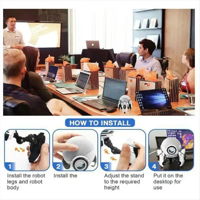 Alt view image 6 of 6 - For Homepod Mini Stand for Echo Dot 4th/5th Gen, Space Saving Alexa Dot 4th/5th Gen Desktop Speaker Stand Orange