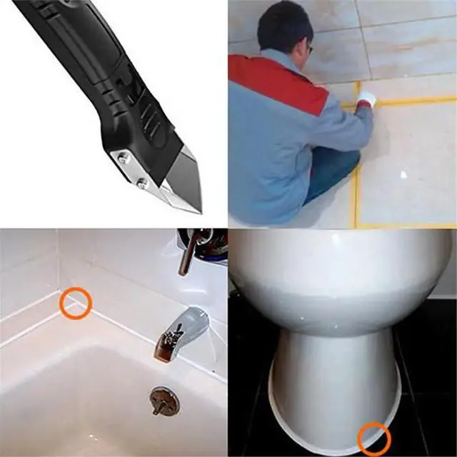 Alt view image 5 of 6 - Professional Caulk Kit with Caulk Remover Tool Putty Knife Caulking Tool for Caulking Removal, Shower & Bathroom Caulk