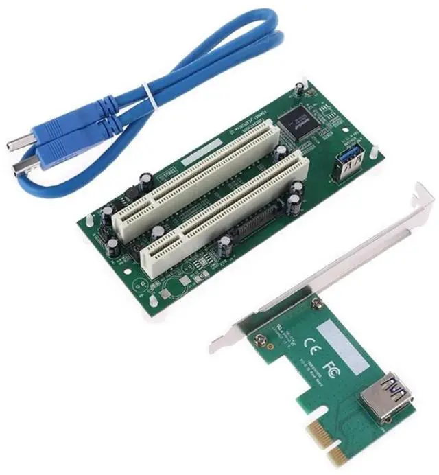 Alt view image 4 of 6 - 2025 PCI-Express to PCI Adapter Card PCIe to Dual Pci Slot Expansion Card USB3.0 Add on Cards Converter PCIE x1 to x16 Card