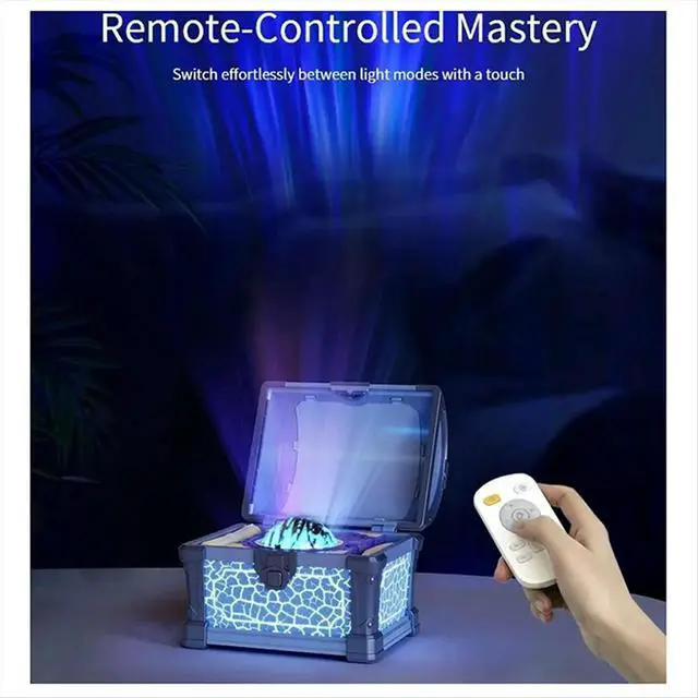 Alt view image 4 of 6 - Treasure Box Projection Light Bluetooth Speaker with White Noise Timeable Bedroom Atmosphere Projector Children Gift
