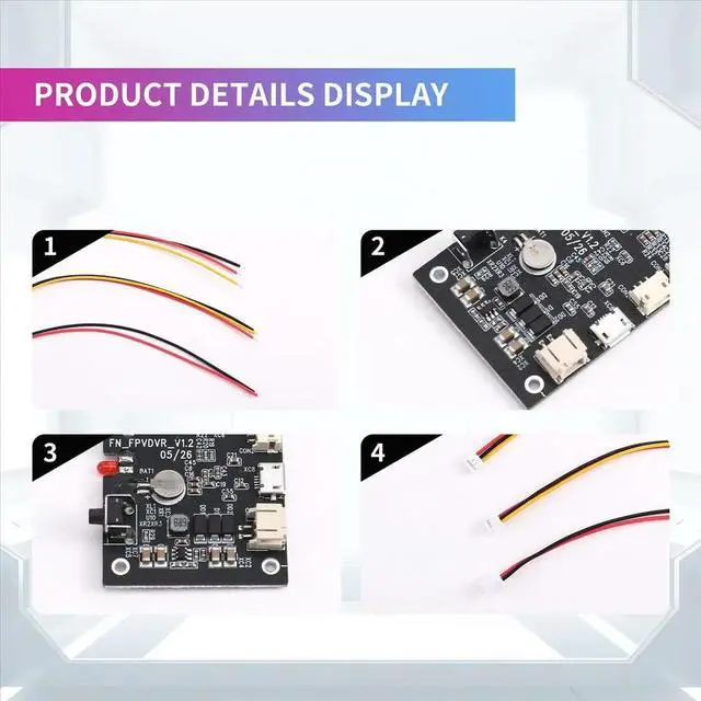 Alt view image 6 of 6 - 720P Analog AV Signal CVBS Input and Output Vehicle Video Recorder Module DVR Board Single Channel