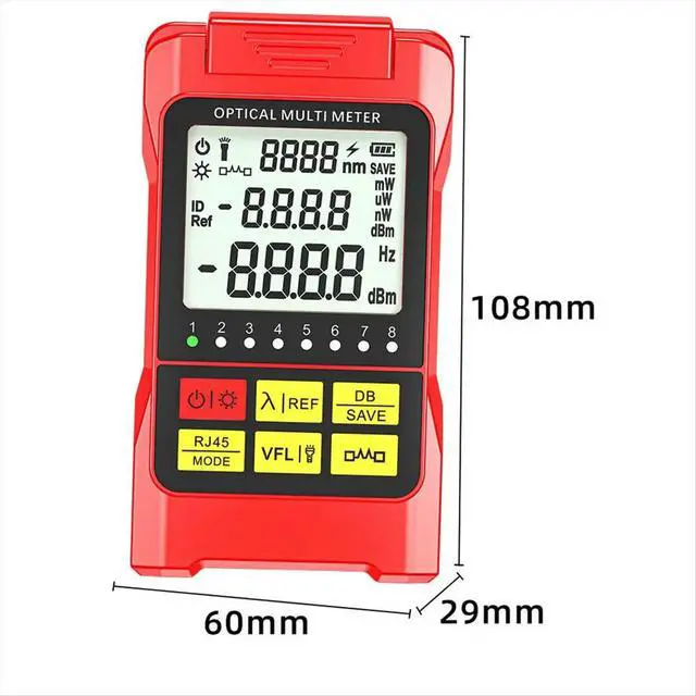 Alt view image 4 of 6 - Fiber Optic Optical Power Meter 15mW RJ45 Tester+Wire Tracker -70-+10dbm Optical Multimeter Network Attenuation Tester