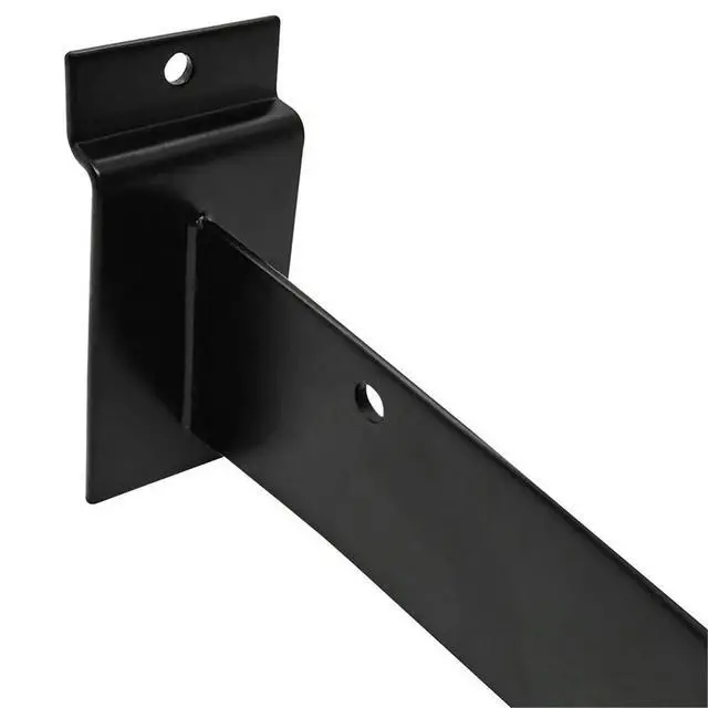Alt view image 6 of 6 - Gridwall Shelf Bracket with Lip, 12" l Gridwall Brackets Hooks Heavy Duty Shelf Bracket Gridwall Accessories