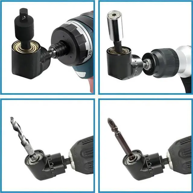Alt view image 6 of 6 - 31PCS Flexible Drill Bit Extension Set Rotatable Socket Adapter Hex Shank 105° Right Angle Drill Screwdriver