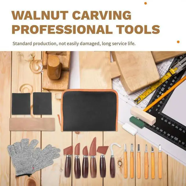 Alt view image 4 of 6 - Woodcarving Knife Set DIY Woodworking Crafthand Carving Tools for Walnut Wood Professional Wood Carving Knives Set