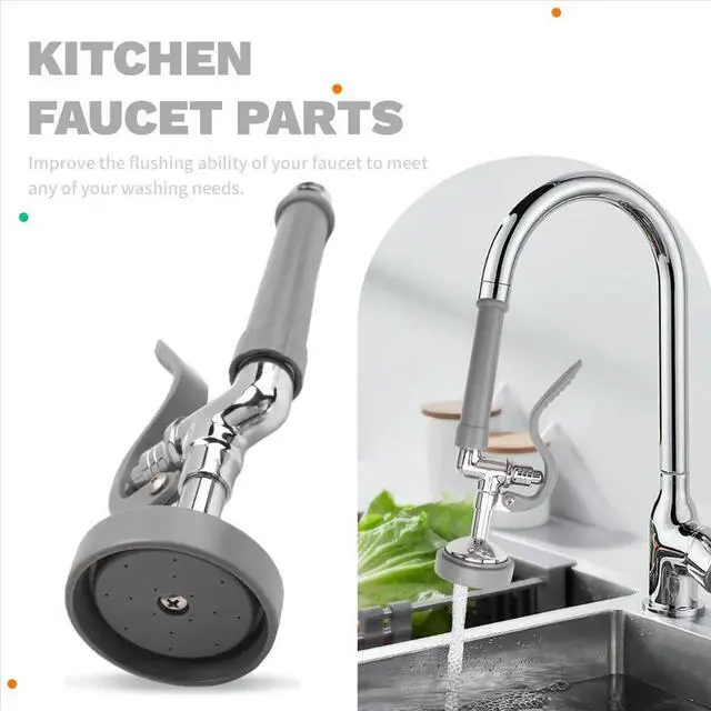 Alt view image 4 of 6 - Kitchen Sink Sprayer Head, 1.42GPM Valve Dish Sprayer Nozzle with Ergonomic Handle, Faucet Parts for Kitchen Sink
