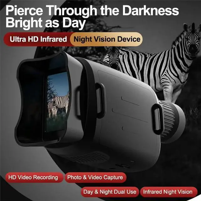 Alt view image 4 of 6 - 16X Zoom 2000mAh Rechargeable Night Vision Monocular with Wrist Strap Handheld