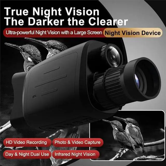 Alt view image 5 of 6 - 16X Zoom 2000mAh Rechargeable Night Vision Monocular with Wrist Strap Handheld