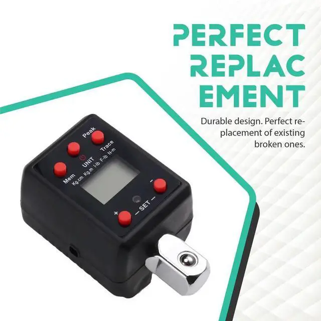 Alt view image 5 of 6 - Digital Torque Wrench Adapter - 1/4, 3/8, 1/2, 3/4 Inch Drive,2-200Nm, Dual Measurement Ft-Lb/Nm, with Trace Modes