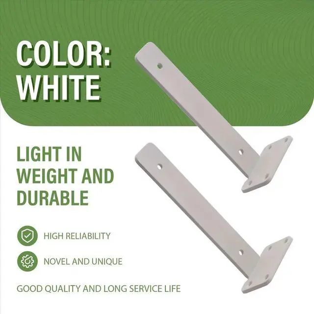 Alt view image 4 of 6 - 4Pack Floating Shelf Bracket 8 Inch, Industrial Heavy Duty Shelf Brackets L Brackets Hidden l Shelf Bracket