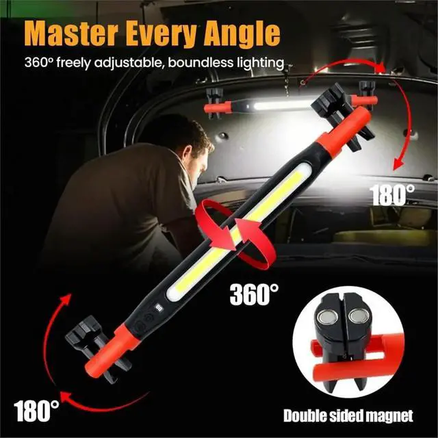 Alt view image 6 of 6 - Magnetic Work Light, Under Hood Work Light Accessory Bar Rechargeable LED Work Light Bar for Car Repairing,2 Packs