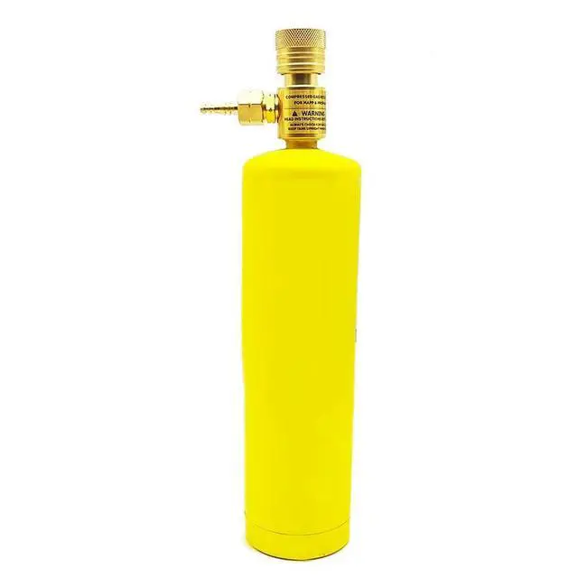 Alt view image 6 of 6 - Oxygen Welded Gas Regulator MAPP Transfer 7/16" Flat Tank Set Full Copper Explosion-Proof Pressure Regulator Gas Valve