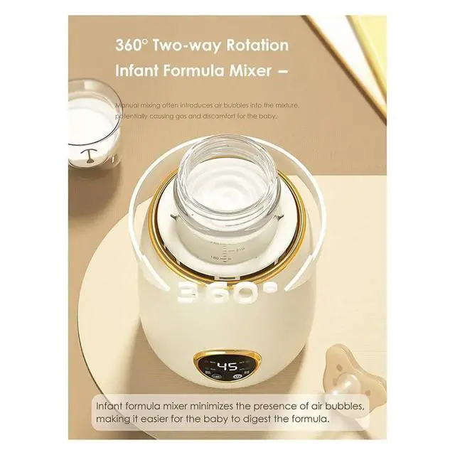 Alt view image 4 of 6 - Electric Milk Bottle Shaker with LED Display, Adjustable Milk Blender for Night, Shopping, Camping, Daily Use