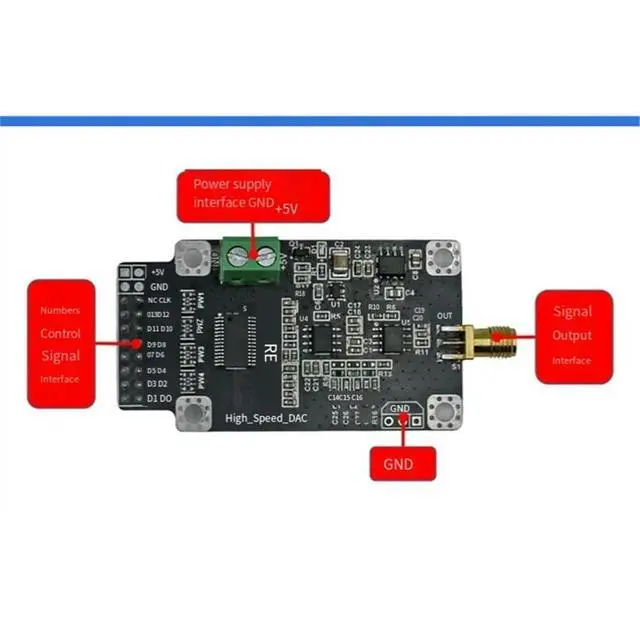 Alt view image 4 of 6 - DAC904 Module for DAC Module High Speed 14 Bit 165M Sampling Waveform Generation Digital to Analog Converter