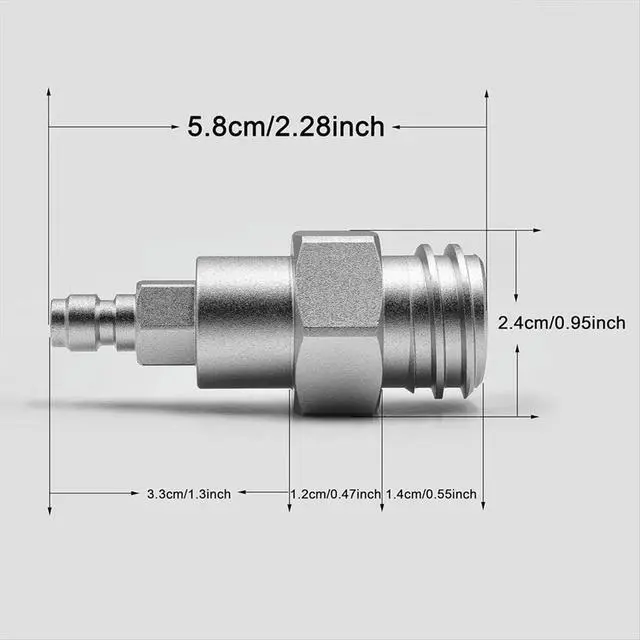 Alt view image 5 of 6 - Soda Water Maker Machine Carbon Dioxide Fill Station Adapter TR21-4 for External CO2 Tank with 98 Inches Hose Kit