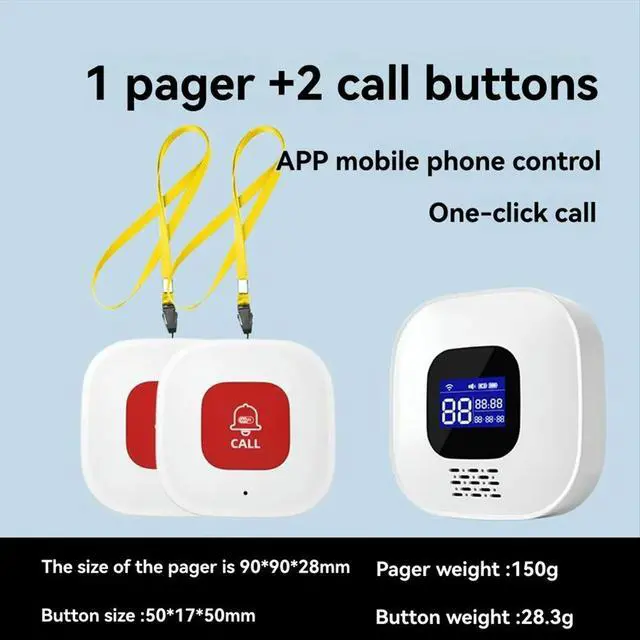Alt view image 4 of 6 - Tuya Elderly Caregiver Pager SOS Call Button Emergency SOS Alert System for Seniors Patients Elderly Home