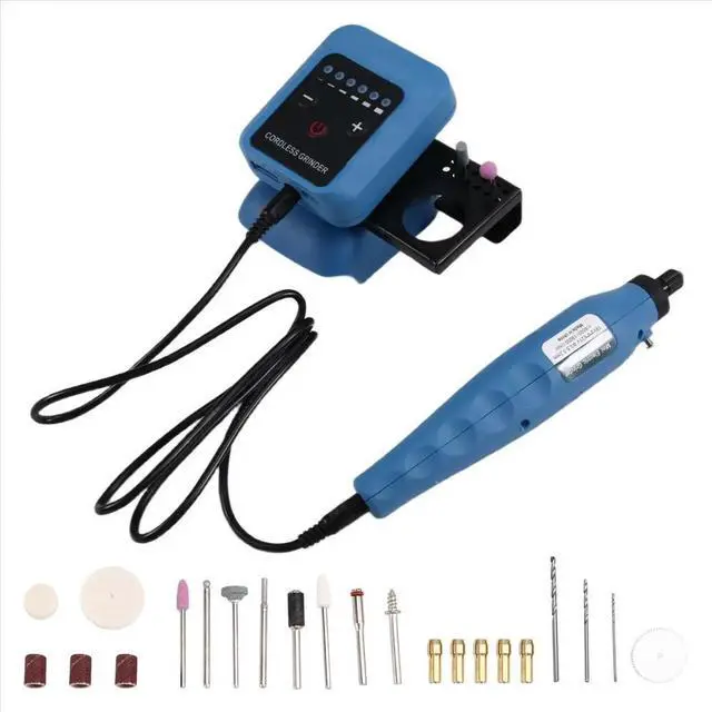 Alt view image 6 of 6 - 18-21v Lithium Small Electric Grinder 6 Speed Adjustment for Makita Interface Small Electric Drill