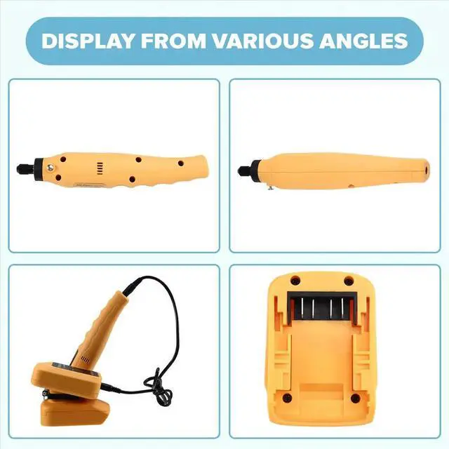 Alt view image 4 of 6 - 18-21v Lithium Small Electric Grinder 6 Speed Adjustment for DeWalt Interface Small Electric Drill
