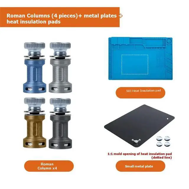 Alt view image 6 of 6 - PCB Circuit Board Magnetic Column Fixture Phone Repair Motherboard Jig Column Welding Clamp with Heat Insulation Pad
