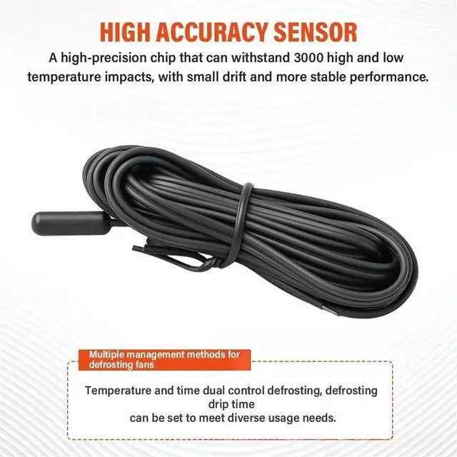 Alt view image 5 of 6 - Temp Control Thermostat Digital Temperature Switch Controller Heating Cooling NTC Sensor for Freezer Fridge 220V