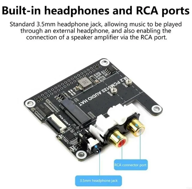 Alt view image 4 of 6 - PCIe To M.2 And I2S Sound Expansion Card With 384KHz 32Bit DACs For Enhances Sound