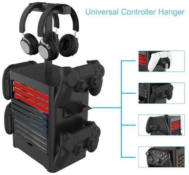 Alt view image 4 of 6 - Multi-Platform Gaming Accessory Stand for PS5, PS4, Xbox Series, Xbox One