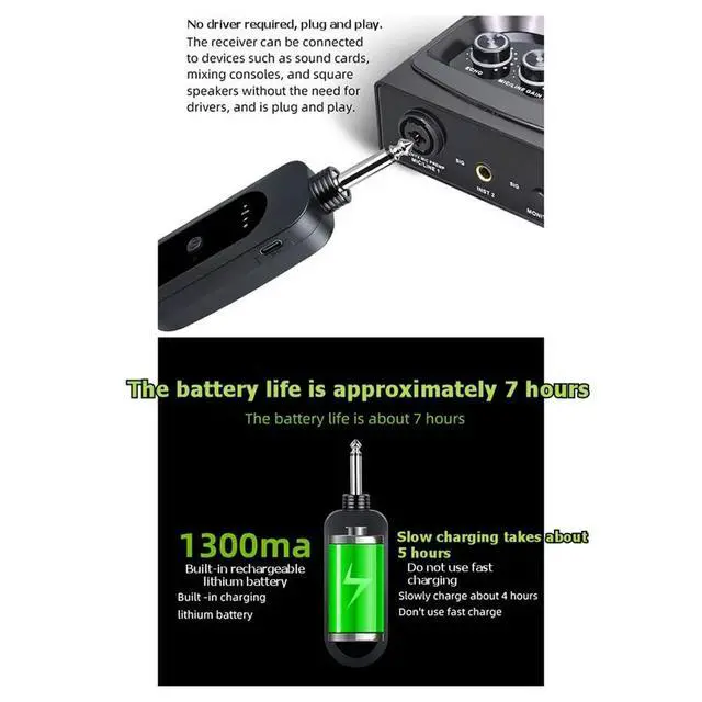Alt view image 6 of 6 - One-to-One Universal Microphone System for Home Karaoke & Outdoor Sound Systems 2.4GHz Handheld Microphone