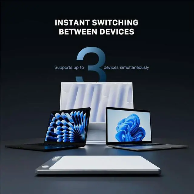 Alt view image 6 of 6 - Touchpad Multi-Function Gestures Trackpad Rechargeable Touchpad Bluetooth + 2.4G + Wired Touchpad for Laptop