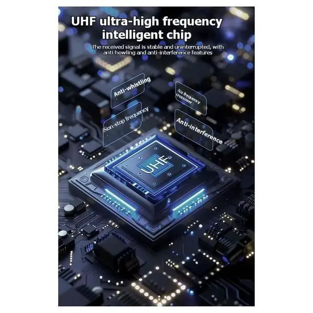 Alt view image 4 of 6 - Wired to Microphone Receiver UHF 630MHz-690MHz Professional System Plug and Play B