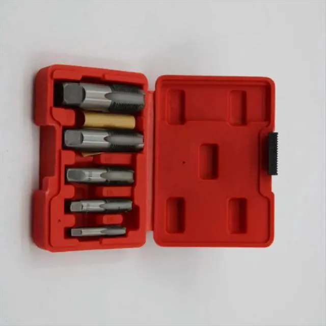 Alt view image 4 of 6 - 6 Pcs NPT Pipe Tap Set Threading Plumbing NPT Tap Set with Case Thread Tapping Tool Kit