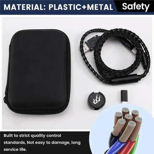 Alt view image 5 of 6 - Magnetic Keyboard Cable Supports Dual 8k Magnetic Control Lighting 1-to-2 TYPE-C Mechanical Keyboard Cable USB