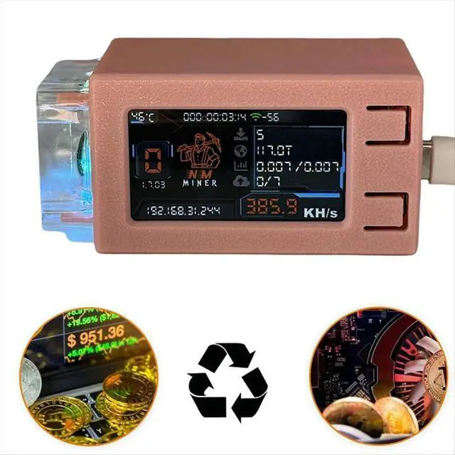 Alt view image 5 of 6 - NMMiner Nerdminer V2 Pro Max 390KH/S Solo Lottery Miner BTC Miner Nerd Miner Bitcoin Crypto Miner with RGB Cool Fan