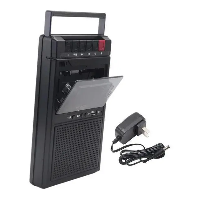 Alt view image 6 of 6 - Multifunction Retro Handheld Tape USB Player Cassette Recorder Music Player Built-in Bluetooth Speakers