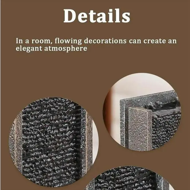 Alt view image 4 of 6 - 1pcs Desktop Waterfall Fountain, Indoor USB Relaxation Fountain, Suitable for Home Office Bedroom Decoration