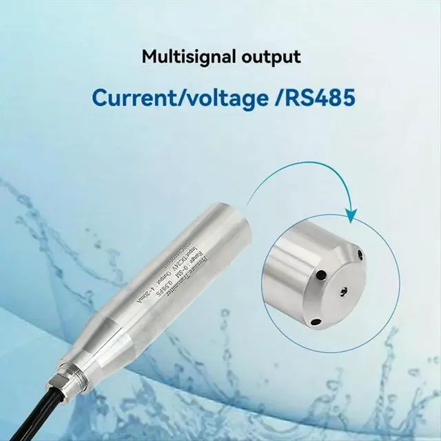 Alt view image 4 of 6 - Submersible Water Level Transmitter Liquid Level Sensor High Protection Water Level Measurement 2meters Range 5m Cable