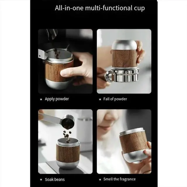 Alt view image 5 of 6 - 58mm Coffee Bean Dosing Cup Aluminum Alloy Espresso Dose Cup for Espresso Machine Accessories B