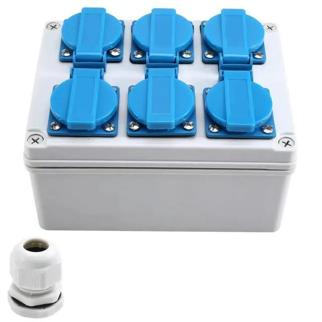 Alt view image 6 of 6 - Outdoor Power Supply Construction Power Distributor 16A Power Socket Waterproof and Dustproof EU Plug