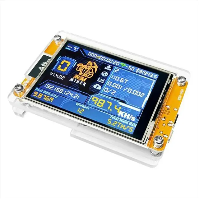 Alt view image 6 of 6 - NMMiner NerdMiner Upgraded Harshrate 987KH/S 2.8 Inch Display Bitcoin Crypto Solo Lottery Miner NerdMiner
