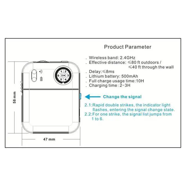 Alt view image 5 of 6 - in-Ear Monitor System 2.4Ghz IEM System Transmitter Receiver for Music Studio Live Broadcast Stage