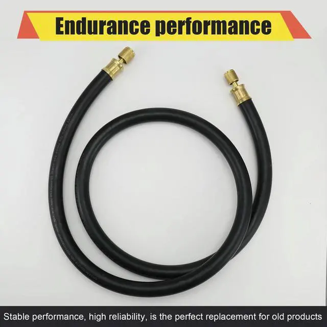 Alt view image 5 of 6 - High-Flow Refrigerant Hose, Black, 6ft, 1/2inch Diameter, 3/8inch to 1/4inch Fitting